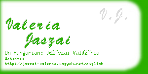 valeria jaszai business card